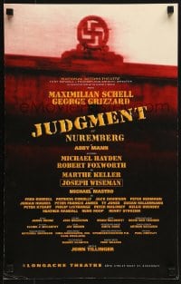 5h515 JUDGMENT AT NUREMBERG stage play WC 2001 Maximilian Schell, written by Abby Mann!