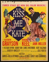 5h277 KISS ME KATE 2D WC 1953 great image of Howard Keel spanking Kathryn Grayson, sexy Ann Miller!
