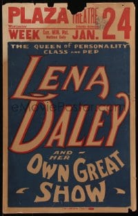 5h301 LENA DALEY & HER OWN GREAT SHOW WC 1916 she was The Queen of Personality, Class, and Pep!