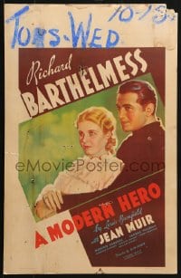5h349 MODERN HERO WC 1934 G.W. Pabst directed, Richard Barthelmess, Jean Muir, ultra rare!