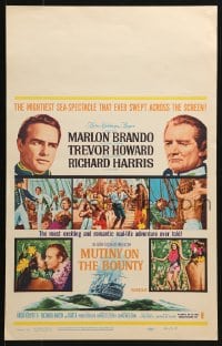 5h364 MUTINY ON THE BOUNTY WC 1962 Marlon Brando as Fletcher Christian, Trevor Howard, Harris!