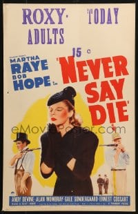 5h377 NEVER SAY DIE WC 1939 Martha Raye praying as Bob Hope & Alan Mowbray duel with guns, rare!