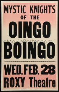 5h390 OINGO BOINGO music concert WC 1979 The Mystic Knights performing live at the Roxy Theatre!