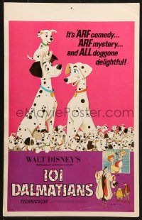 5h396 ONE HUNDRED & ONE DALMATIANS WC R1969 most classic Walt Disney canine family cartoon!