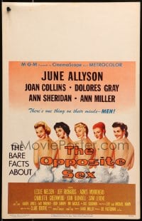 5h399 OPPOSITE SEX WC 1956 sexy June Allyson, Joan Collins, Dolores Gray, Ann Sheridan, Ann Miller