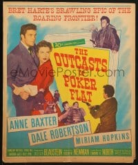 5h404 OUTCASTS OF POKER FLAT WC 1952 Anne Baxter, Dale Robertson & Hopkins in Bret Harte story!