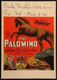 5h409 PALOMINO WC 1950 Jerome Courtland, Beverly Tyler, Joseph Calleia, great horse artwork!