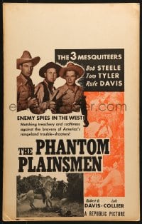 5h420 PHANTOM PLAINSMEN WC 1942 The 3 Mesquiteers, Bob Steele, Tom Tyler & Rufe Davis!