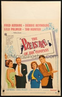 5h424 PLEASURE OF HIS COMPANY WC 1961 Fred Astaire, Debbie Reynolds, Lilli Palmer, Tab Hunter