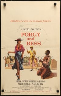 5h428 PORGY & BESS WC 1959 art of Sidney Poitier, Dorothy Dandridge & Sammy Davis Jr.!