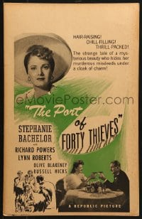 5h430 PORT OF 40 THIEVES WC 1944 mysterious beauty Stephanie Bachelor hides her murderous misdeeds!