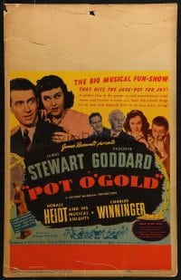 5h432 POT O' GOLD WC 1941 romantic artwork of sexy Paulette Goddard & James Stewart!