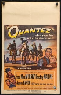 5h451 QUANTEZ WC 1957 Fred MacMurray, Dorothy Malone, naked fear walked the silent streets!