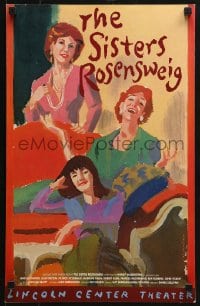 5h526 SISTERS ROSENSWEIG stage play WC 1993 great James McMullan art of the title sisters!
