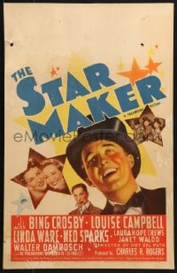 5h470 STAR MAKER WC 1939 Bing Crosby in tuxedo & top hat, Louise Campbell, Ned Sparks