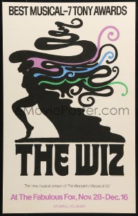 5h532 WIZ stage play WC 1974 new musical version of The Wonderful World of Oz, cool Glaser art!