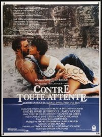 5j047 AGAINST ALL ODDS French 1p 1984 Jeff Bridges makes out with Rachel Ward on the beach!