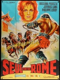 5j057 ALONE AGAINST ROME French 1p 1963 Solo contro Roma, Belinsky art of sexy Rossana Podesta!
