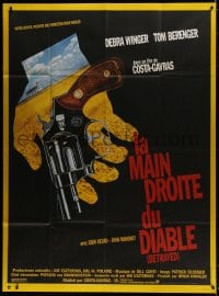 5j123 BETRAYED French 1p 1988 Costa-Gavras directed, different art of hand holding gun!