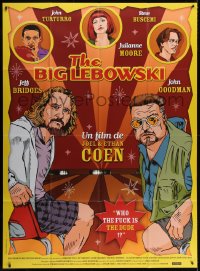 5j135 BIG LEBOWSKI French 1p R2015 Coen Brothers, different Collier art of Jeff Bridges & Goodman!