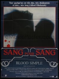 5j153 BLOOD SIMPLE French 1p 1985 Joel & Ethan Coen, different film noir silhouette artwork!