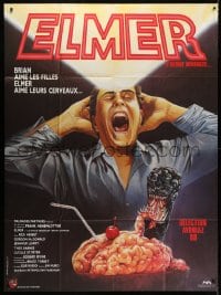5j170 BRAIN DAMAGE French 1p 1988 wild artwork, the movie that will blow your mind!
