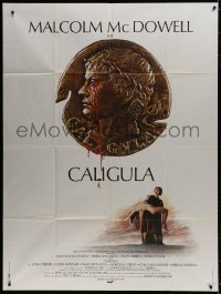 5j187 CALIGULA French 1p 1980 Malcolm McDowell, Penthouse's Bob Guccione sex epic!