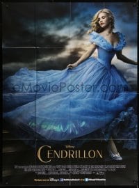 5j226 CINDERELLA French 1p 2015 great image of pretty Lily James, directed by Kenneth Branagh!
