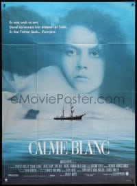 5j270 DEAD CALM French 1p 1989 different image of young Nicole Kidman over ship at sea!