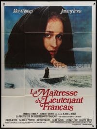 5j357 FRENCH LIEUTENANT'S WOMAN French 1p 1982 c/u of Meryl Streep, screenplay by Harold Pinter!