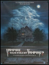 5j359 FRIGHT NIGHT French 1p 1985 there are good reasons to be afraid of the dark, cool vampire art!