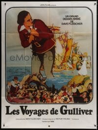 5j406 GULLIVER'S TRAVELS French 1p R1970s classic cartoon by Dave Fleischer, great animation image!