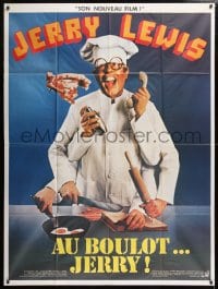 5j421 HARDLY WORKING French 1p 1981 wacky funny man Jerry Lewis in chef's outfit with five arms!