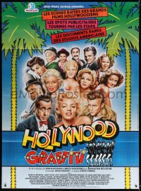 5j447 HOLLYWOOD OUT-TAKES French 1p 1980s art of Marilyn, Bogart, Dean & top stars by Gilbert Mace!