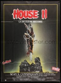 5j453 HOUSE II: THE SECOND STORY French 1p 1987 great different horror art of severed hand!