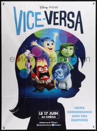 5j476 INSIDE OUT advance French 1p 2015 Walt Disney, Pixar, the voices inside your head, profile art!