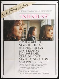 5j477 INTERIORS French 1p 1978 Diane Keaton, Mary Beth Hurt, directed by Woody Allen, classic!