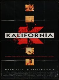 5j503 KALIFORNIA French 1p 1993 Brad Pitt, Juliette Lewis, David Duchovny, fear never travels alone!