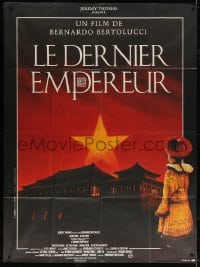 5j537 LAST EMPEROR French 1p 1987 Bernardo Bertolucci epic, cool different art by Philippe!