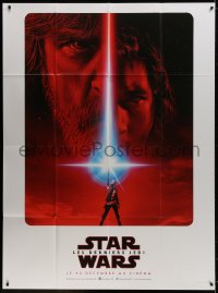 5j539 LAST JEDI teaser French 1p 2017 Star Wars, incredible sci-fi image of Hamill, Driver & Ridley!