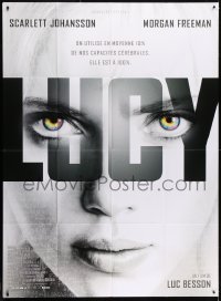 5j579 LUCY French 1p 2014 cool image of Scarlett Johansson in the title role!