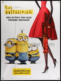 5j619 MINIONS French 1p 2015 wacky image of Stuart, Kevin & Bob by Scarlet Overkill's legs!