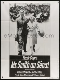 5j636 MR. SMITH GOES TO WASHINGTON French 1p R1980s Capra, full-length James Stewart & Jean Arthur!
