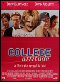 5j648 NEVER BEEN KISSED French 1p 1999 great image of Drew Barrymore, David Arquette & top cast!