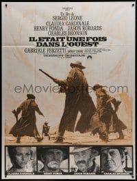 5j671 ONCE UPON A TIME IN THE WEST French 1p R1970s Leone, Cardinale, Fonda, Bronson & Robards!