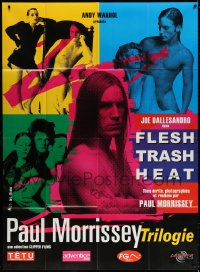 5j691 PAUL MORRISSEY TRILOGY French 1p 2002 Joe Dallesandro in Andy Warhol's Flesh, Trash, and Heat