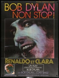 5j745 RENALDO & CLARA French 1p 1979 cool different super c/u of Bob Dylan singing into microphone!