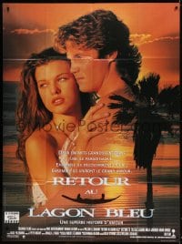 5j752 RETURN TO THE BLUE LAGOON French 1p 1991 sexy images of Milla Jovovich and Brian Krause!