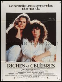 5j754 RICH & FAMOUS French 1p 1982 great portrait of Jacqueline Bisset & Candice Bergen!