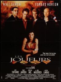 5j772 ROUNDERS French 1p 1998 pro poker players Matt Damon & Edward Norton with sexy Gretchen Mol!